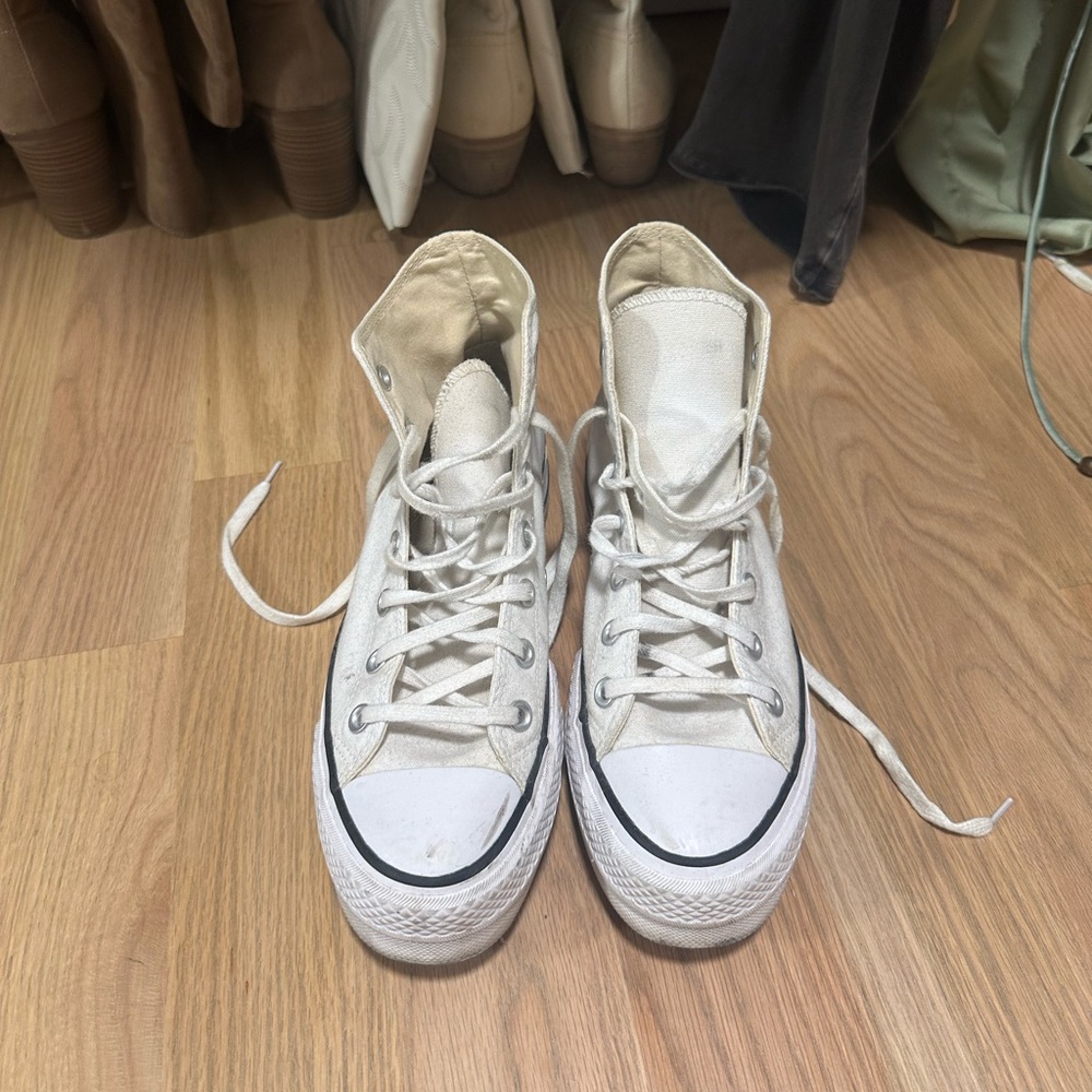 Converse White High-Top Sneakers